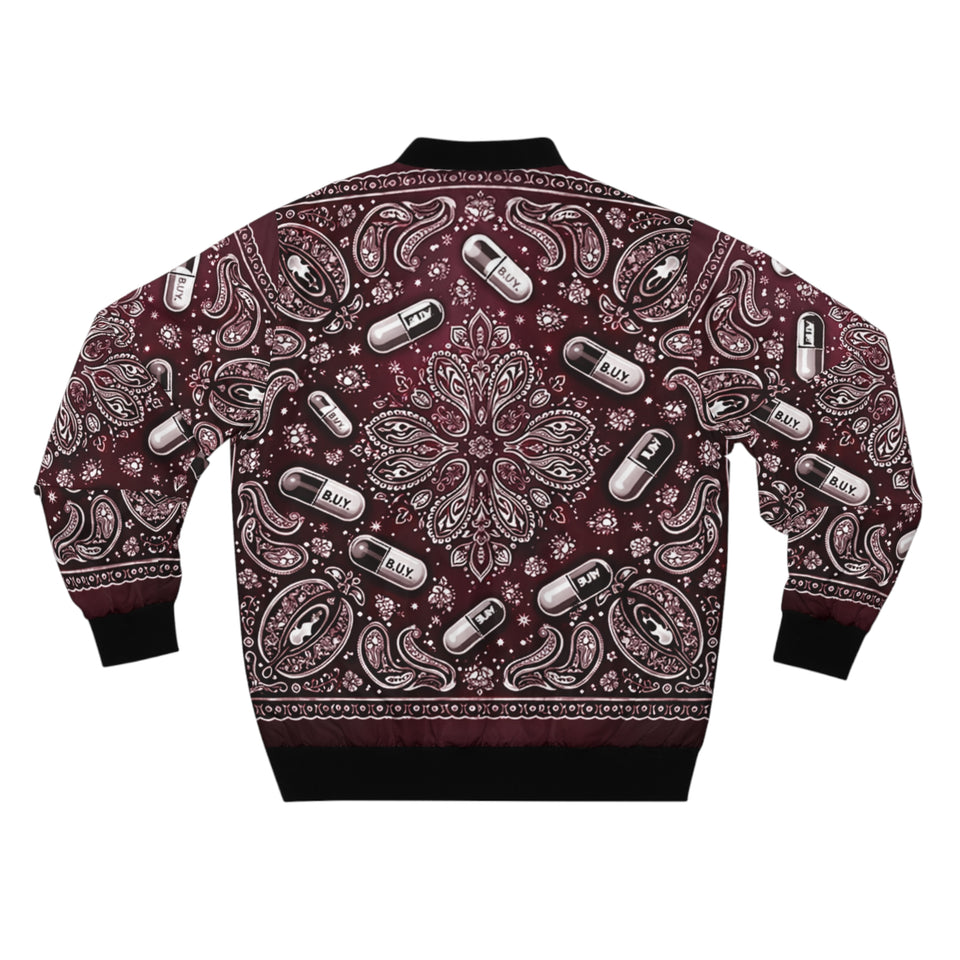 BURGUNDY PILLSLEY BOMBER JACKET