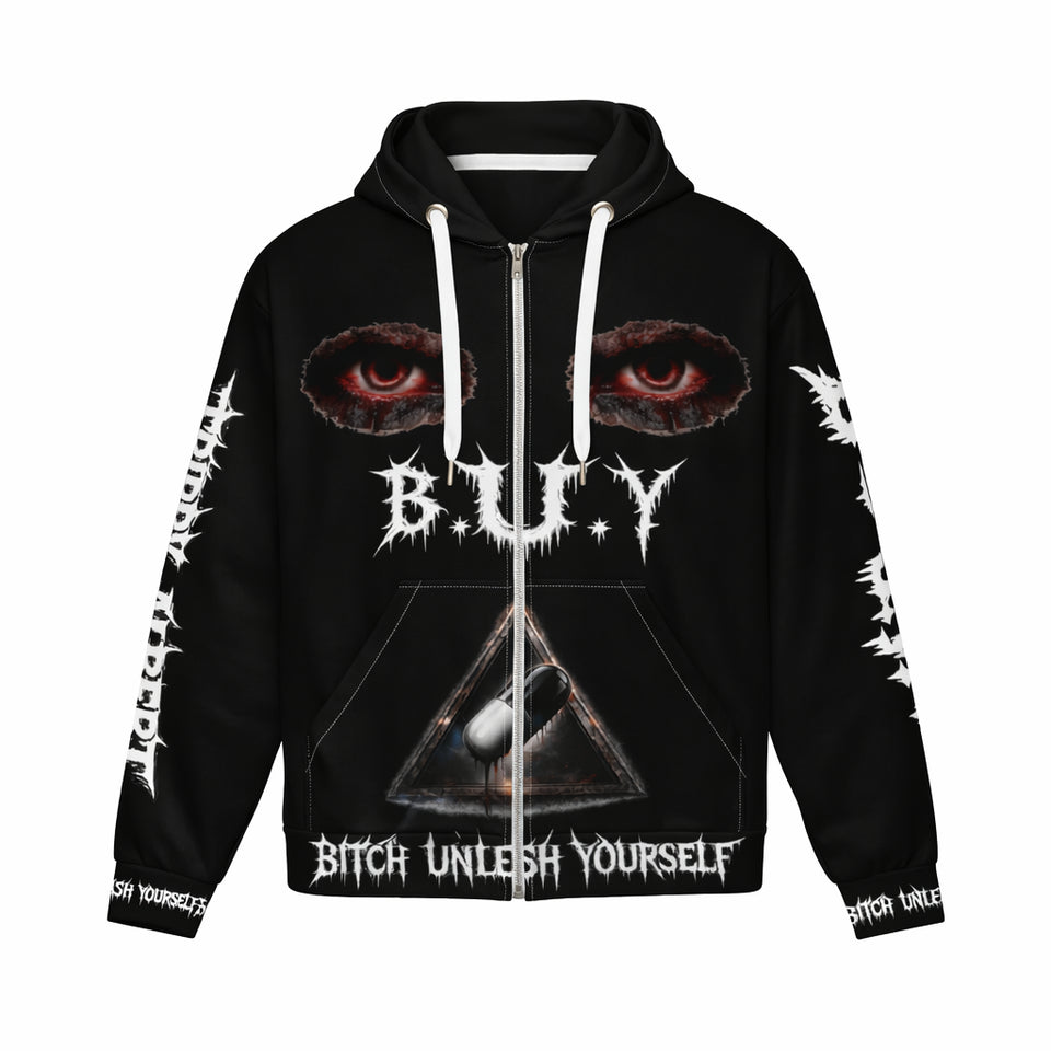 DARK ALBERT ZIPPED HOODIE