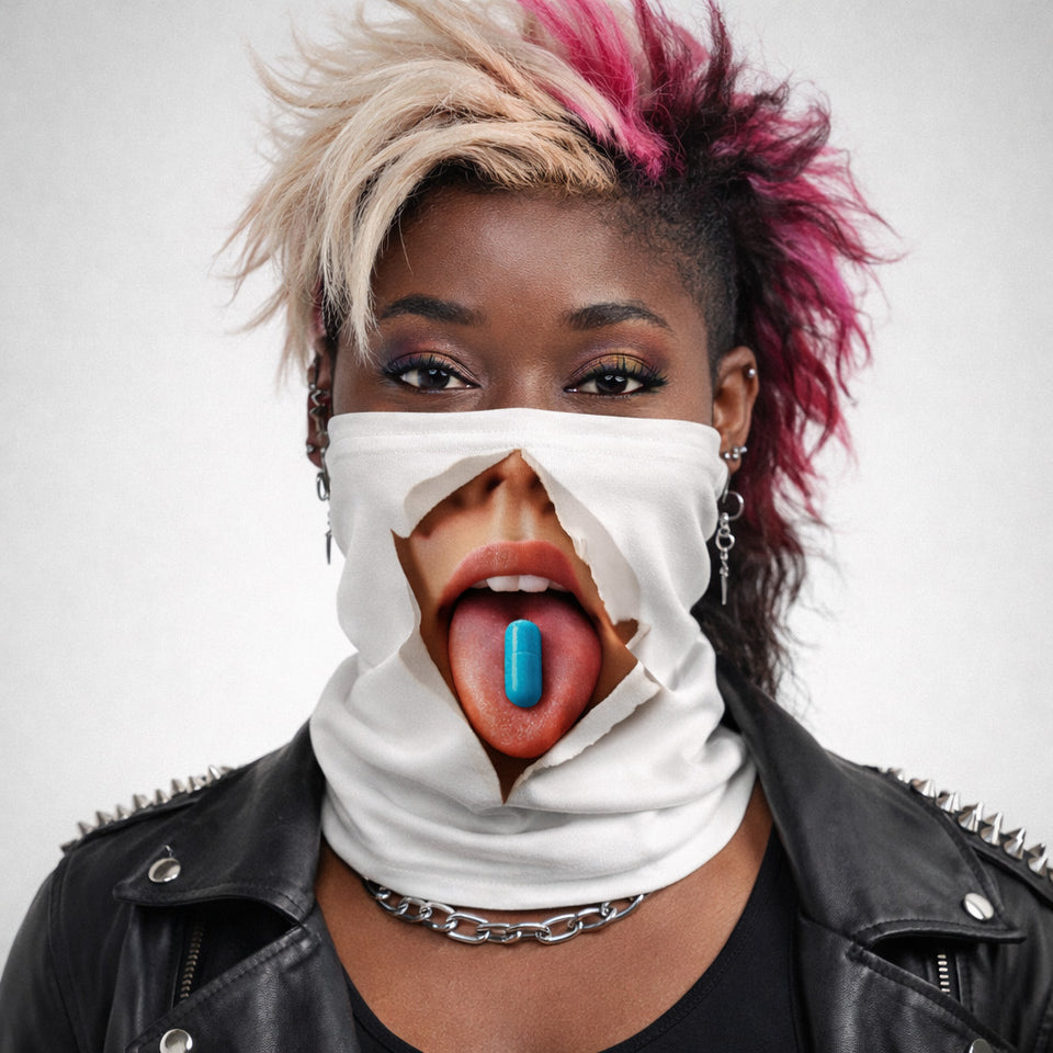 TONGUE OUT NECK GAITER