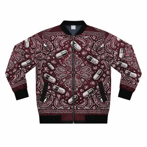 BURGUNDY PILLSLEY BOMBER JACKET
