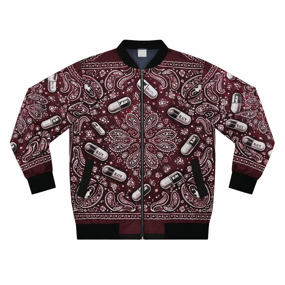 BURGUNDY PILLSLEY BOMBER JACKET