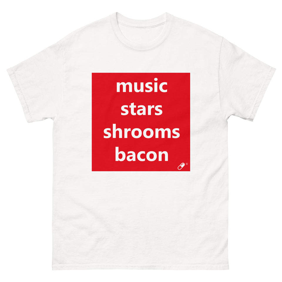 MUSIC STARS SHROOMS BACON T-SHIRT