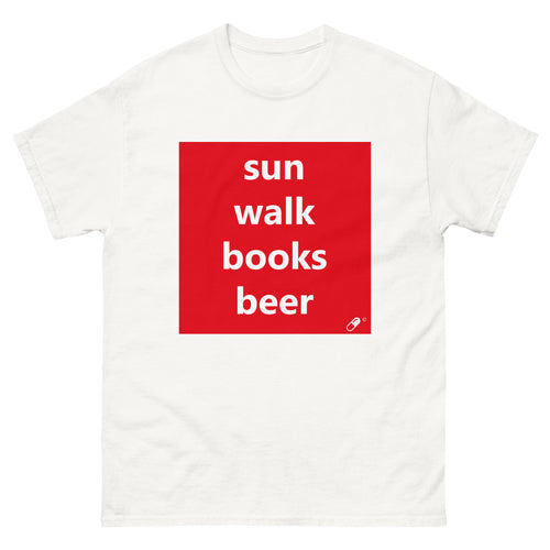 SUN WALK BOOKS BEER T-SHIRT