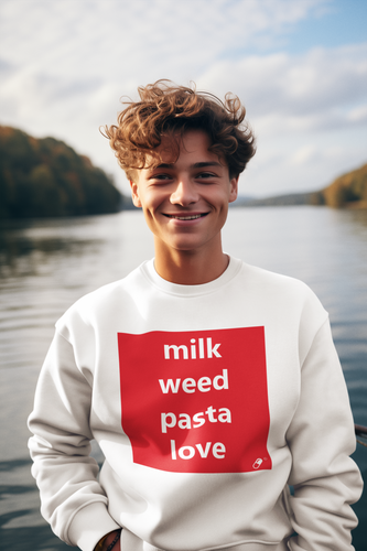 MILK WEED PASTA LOVE SWEATER