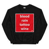 BLOOD RAIN TATTOO WINE SWEATER