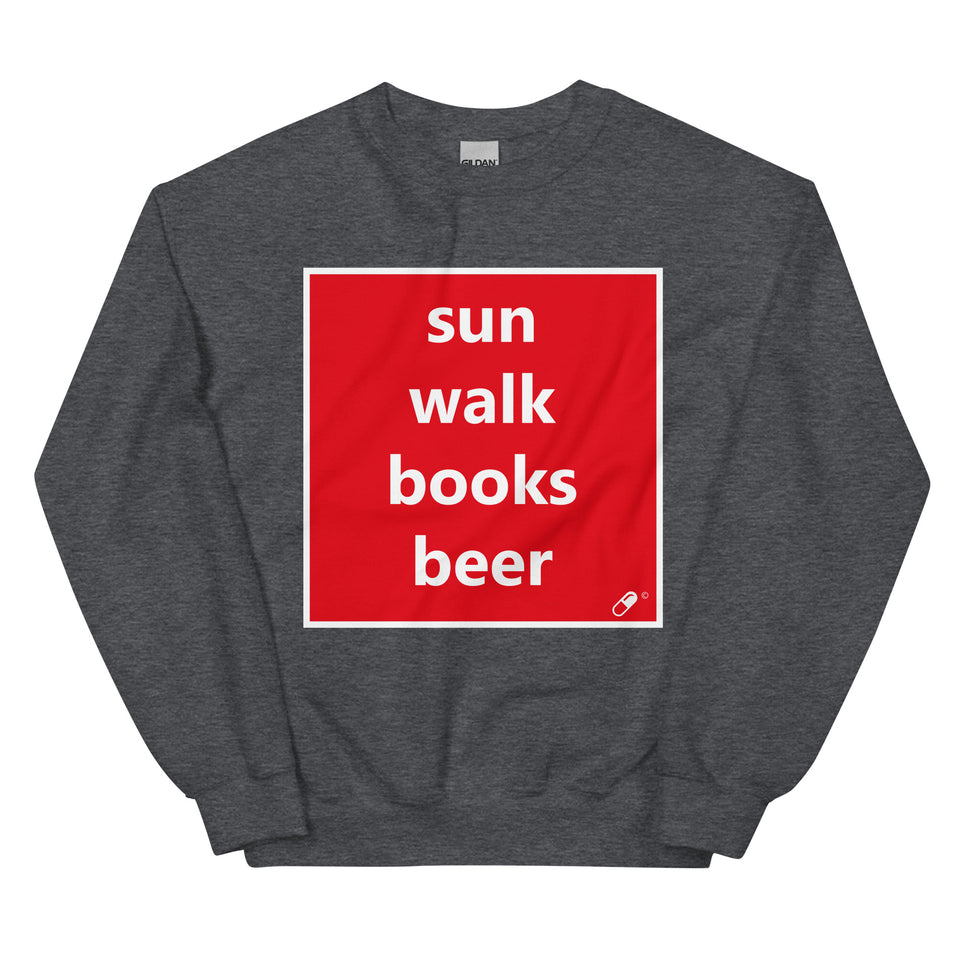 SUN WALK BOOKS BEER SWEATER