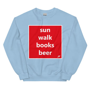 SUN WALK BOOKS BEER SWEATER