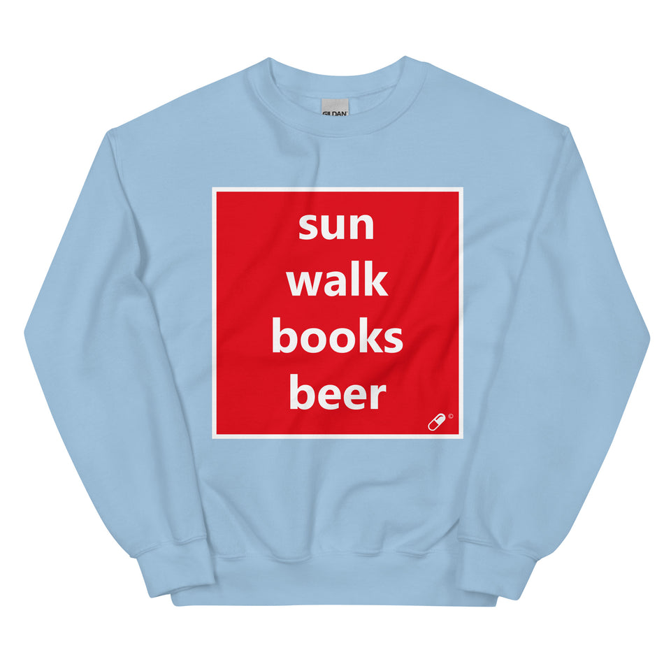 SUN WALK BOOKS BEER SWEATER