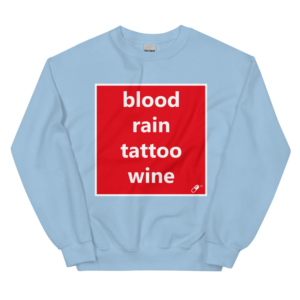 BLOOD RAIN TATTOO WINE SWEATER