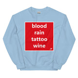 BLOOD RAIN TATTOO WINE SWEATER