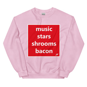 MUSIC STARS SHROOMS BACON SWEATER