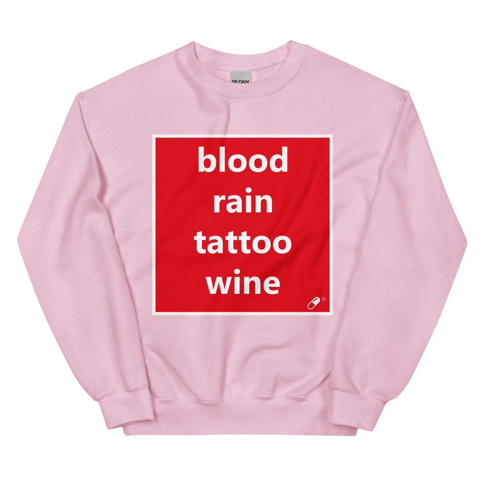 BLOOD RAIN TATTOO WINE SWEATER