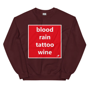 BLOOD RAIN TATTOO WINE SWEATER