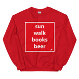 SUN WALK BOOKS BEER SWEATER