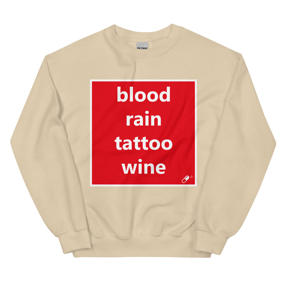 BLOOD RAIN TATTOO WINE SWEATER