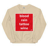 BLOOD RAIN TATTOO WINE SWEATER