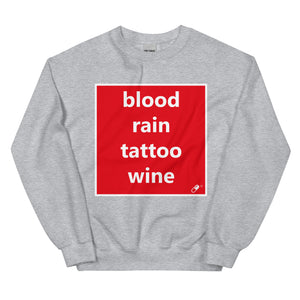 BLOOD RAIN TATTOO WINE SWEATER