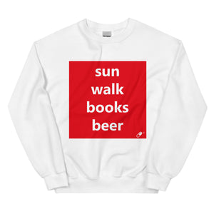 SUN WALK BOOKS BEER SWEATER