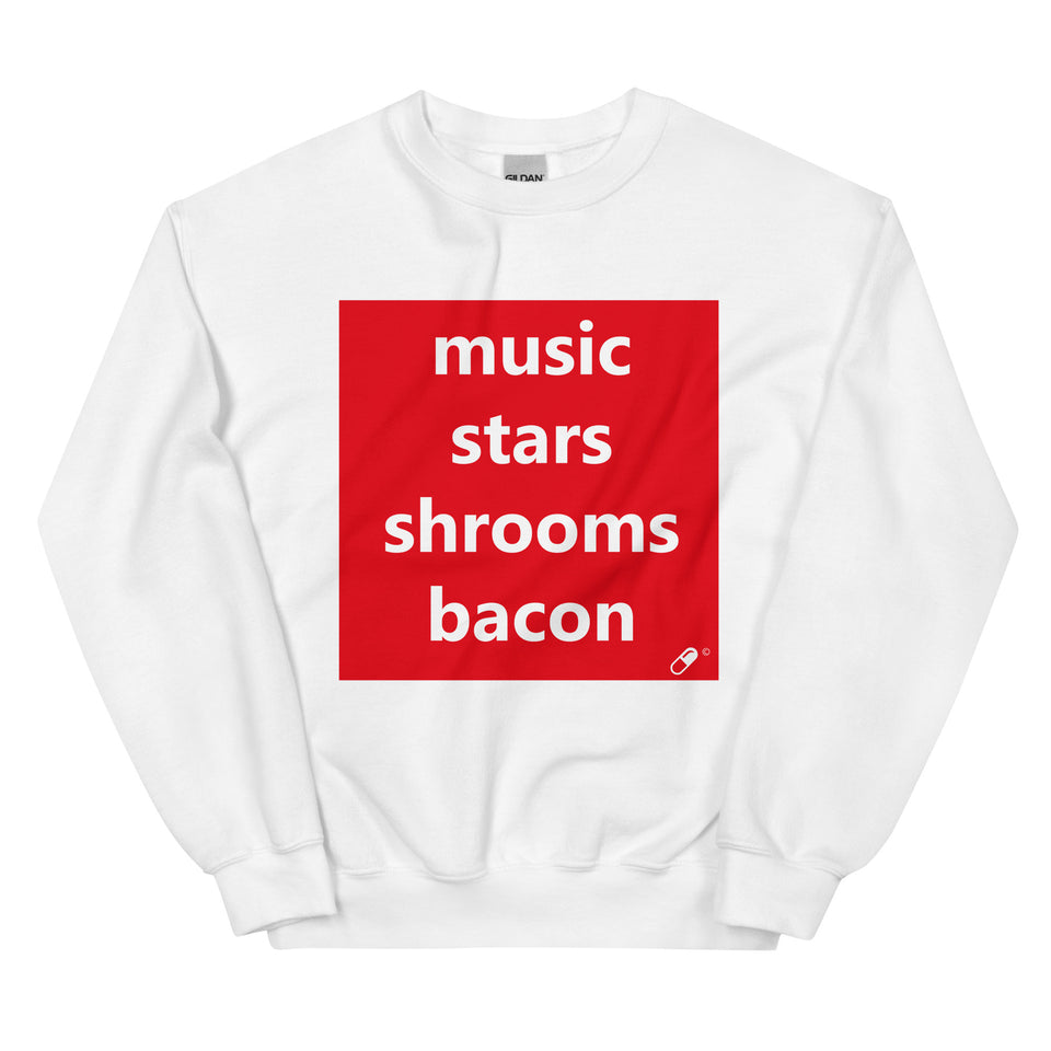 MUSIC STARS SHROOMS BACON SWEATER